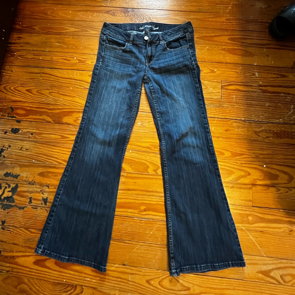 American Eagle Outfitters Dark Indigo Flare Jeans